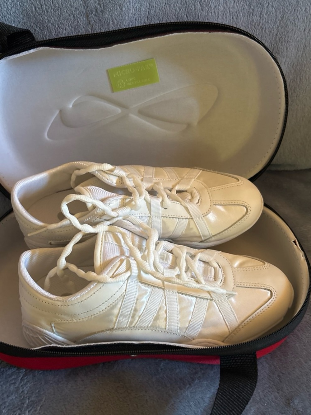 Women’s White Athletic Sneakers - Cheer Low-Top Lace-Up
